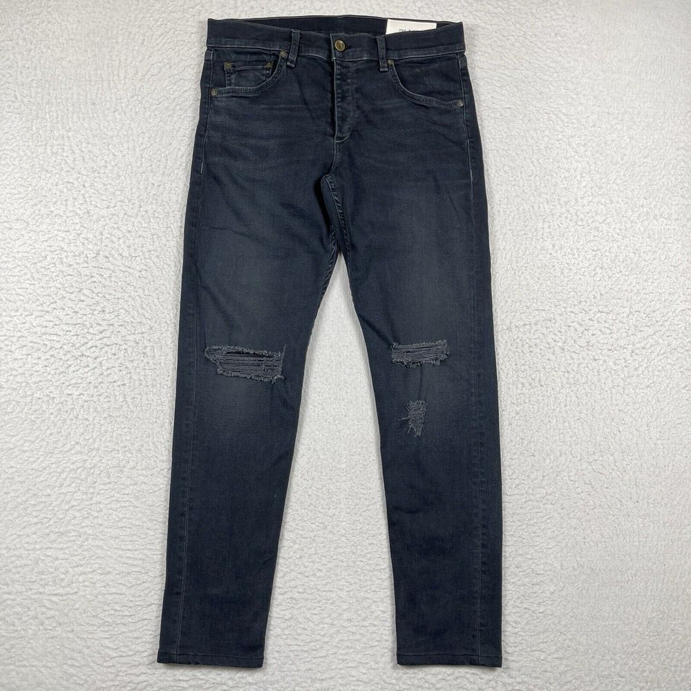 Rag & Bone Jeans Mens 33x29 Blue Skinny Leg Fit 1 Distress Casual Preppy Work